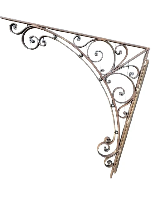 Support, angle iron, carrier, for canopy Wrought iron
