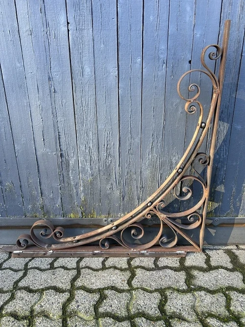Support, angle iron, carrier, for canopy Wrought iron