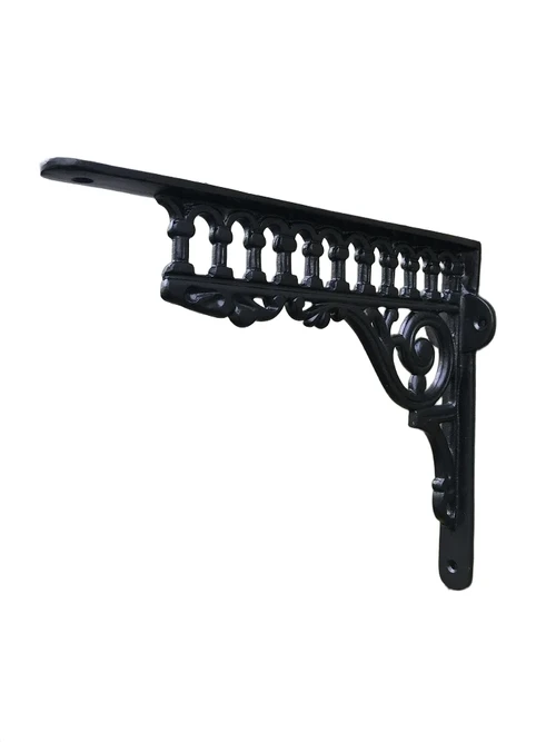 Set of 2 shelf supports sleek design - matte black