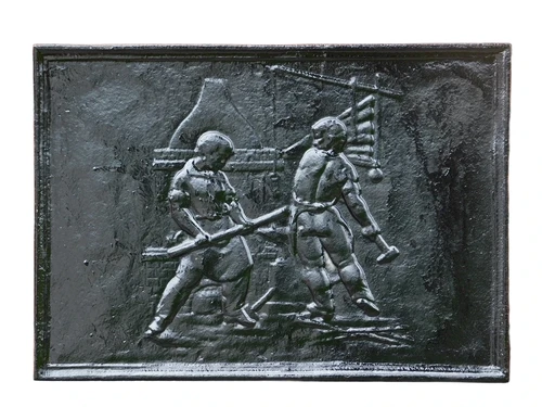 One-off: Fireplate Black - Cast iron - 47 x 67 cm