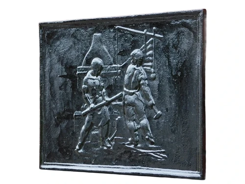 One-off: Fireplate Black - Cast iron - 47 x 67 cm