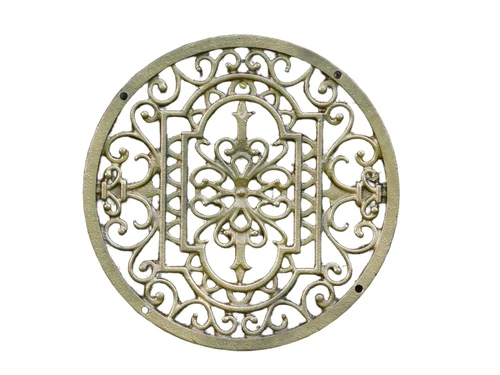 Round Mandala Grill - Gold Bronze - Cast iron