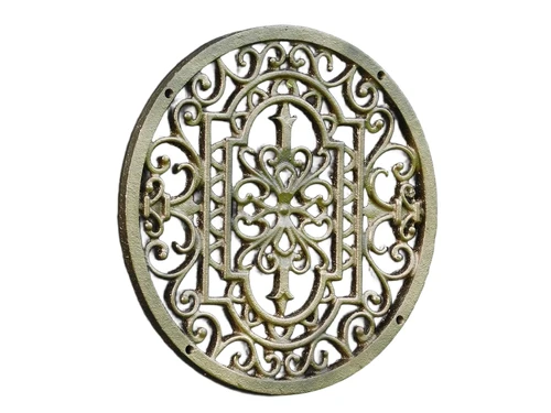 Round Mandala Grill - Gold Bronze - Cast iron