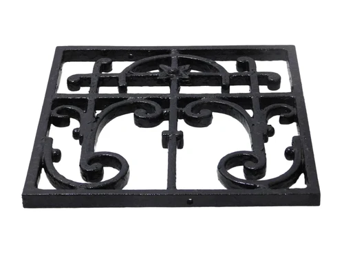 Ornamental Grid - Ornament - Black - Iron