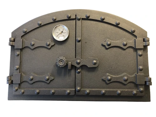 1 door pizza oven + temp. meter, cast iron untreated