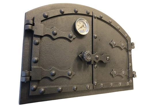 1 door pizza oven + temp. meter, cast iron untreated