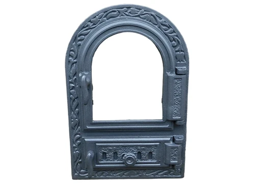 1 oven door for the stove or oven, cast iron + glass + ash shutter