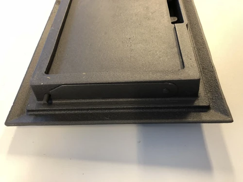 1 reiniging deur+binnenschot, gemaakt van gietijzer, kleur-onbehandeld