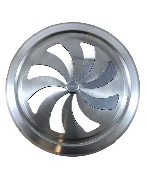 Bedienbaar groot luchtrooster, openhaard RVS rooster rond.