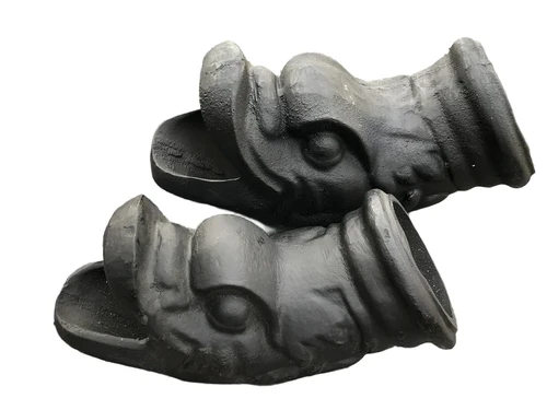 Gutter outlet made of cast iron, black