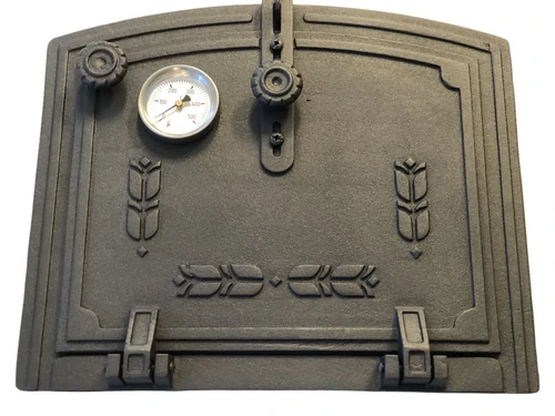 Oven door for stove or oven, cast iron+temp.