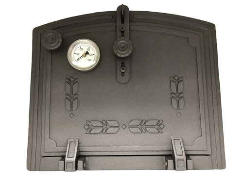 Oven door for stove or oven, cast iron+temp.