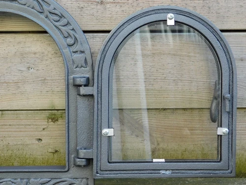 Ovendeur voor de kachel of oven, gietijzer + glas.