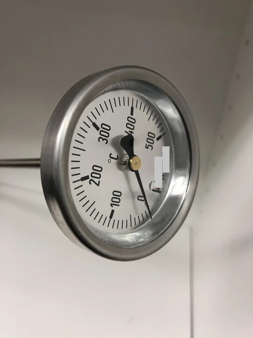 Thermometer von 0 bis 500 Grad Celsius - rostfreier Stahl