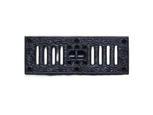 Ventilation grille - black - cast iron - adjustable