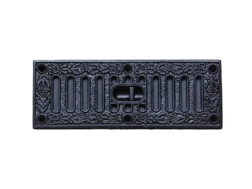 Ventilation grille - black - cast iron - adjustable