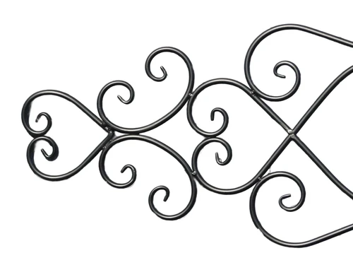 Wall ornament Vida - window grille - black and gold - wrought iron