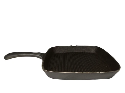 Zware gietijzeren grill pan, ouderwetse  topkwaliteit.