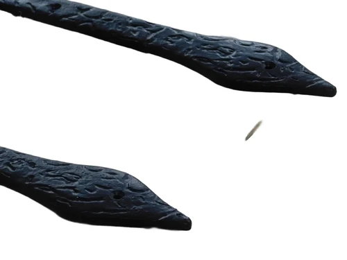 2 x Türscharniere, Türband, schwarzes Brustband antikes Eisen Türscharnier mittelalterlich.