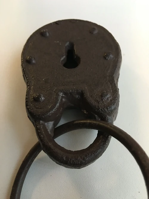 Massives, dekoratives Vorhängeschloss – Gusseisen – Antik-Look – inkl. 3 Schlüssel