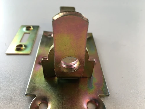 Hangslotgrendel verzinkt metaal 100 mm+ vangplaat