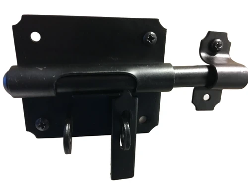Hangslotgrendel zwart 80 mm