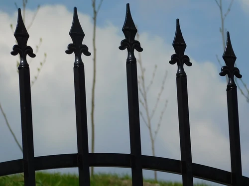 Ornamental fencing - garden fence - powder-coated black