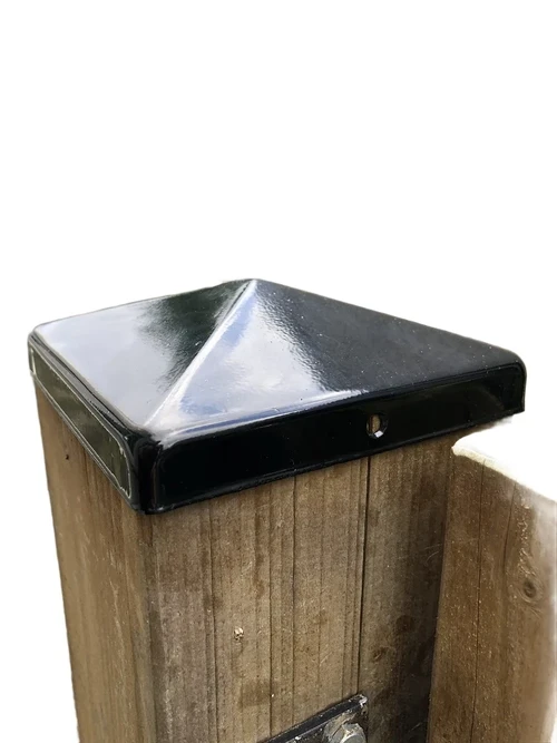Mastenabdeckung Metall-schwarz-7x7