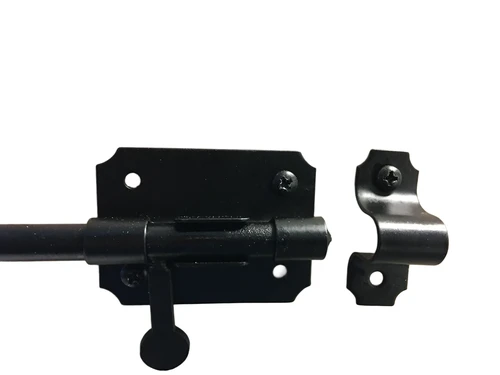 Plaatgrendel zwart 65 mm