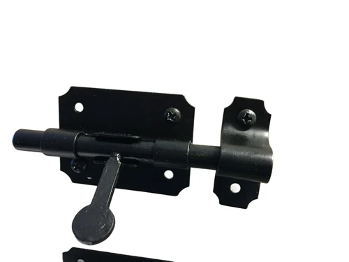 Plaatgrendel zwart 65 mm