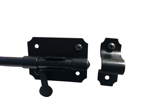 Plaatgrendel zwart 80 mm