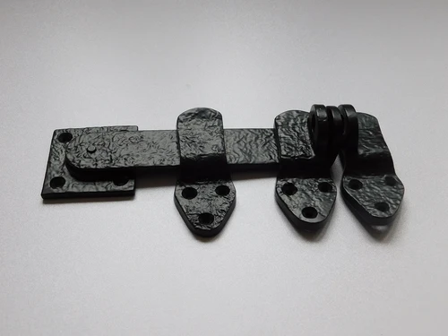 Gate bolt - antique iron, black powder coating