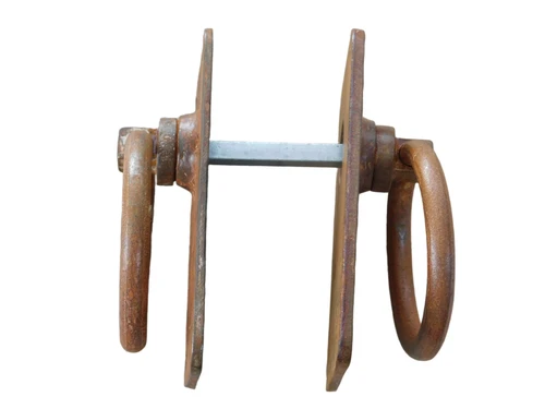 Rustic large rust colored rings as a door shutter/gate shutter set, beautifully nostalgic.