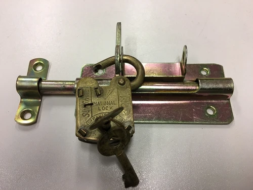 Schuif-slot grendel10, gegalvaniseerd.