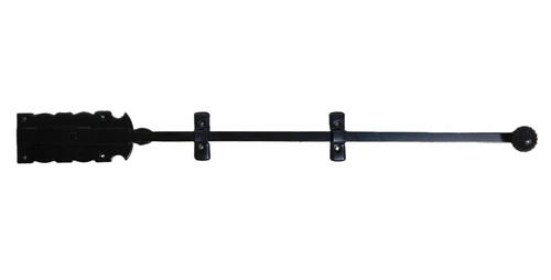 Schuifslot-grendel braga-600, zwart staal-