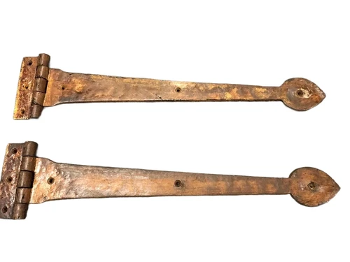 Satz langer Bandscharniere für Fensterläden, Klappfenster, Schaufensterläden oder Türen, rostfarben
