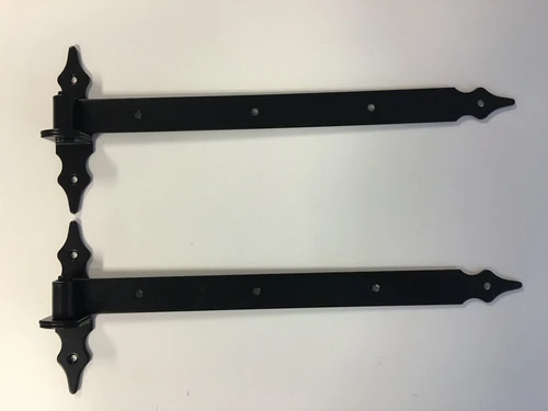 Satz mit 2 Türbändern und 2 Klammern S - Stahl, 40 x 3,0