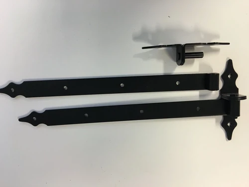 Satz mit 2 Türbändern und 2 Klammern S - Stahl, 40 x 3,0