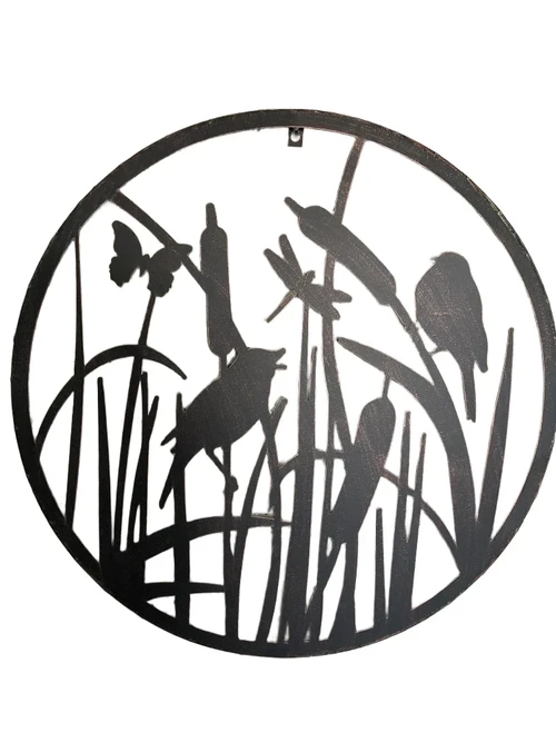 Vogel-Wanddekoration – 60 cm – Metall