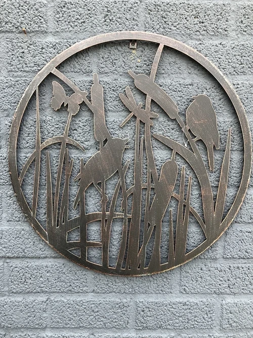 Vogel-Wanddekoration – 60 cm – Metall