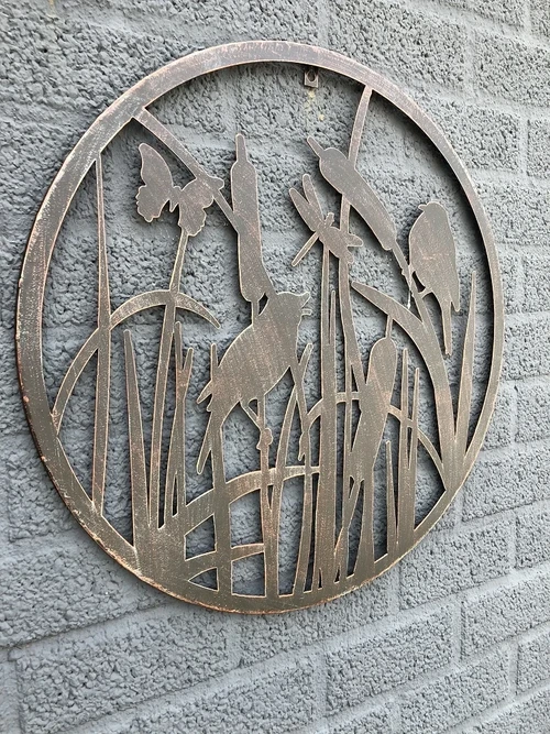 Vogel-Wanddekoration – 60 cm – Metall
