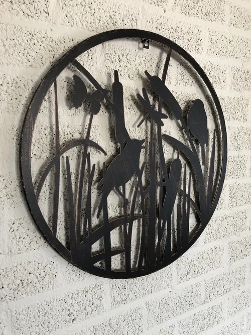 Vogel-Wanddekoration – 60 cm – Metall