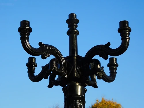 Lantaarnkroon voor 5 Lampen – Zwarte Aluminium Kroon voor Lantaarnpaal