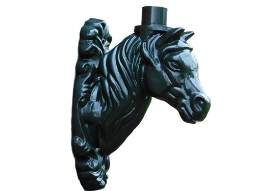 Wandarm Paardenhoofd voor Lamp - Alu - Groen of zwart