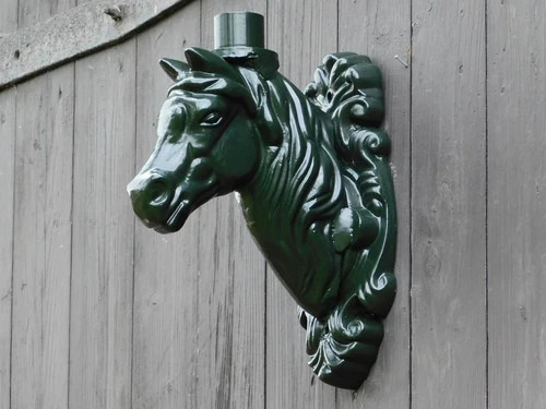 Wandarm Paardenhoofd voor Lamp - Alu - Groen of zwart