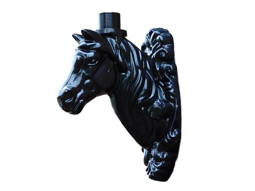 Wall arm Horse Head for Lamp - Alu - Black