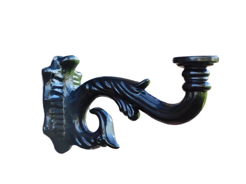 Wall arm for outdoor lamp - 23 cm - Black