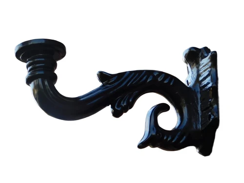 Wall arm for outdoor lamp - 23 cm - Black