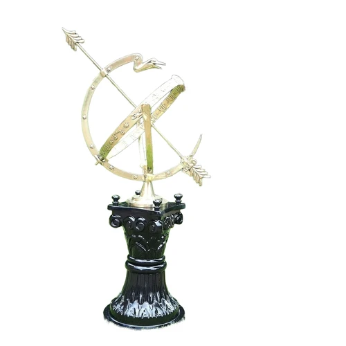 Säule für Sonnenuhr - Schwarz - 39 cm - Alu