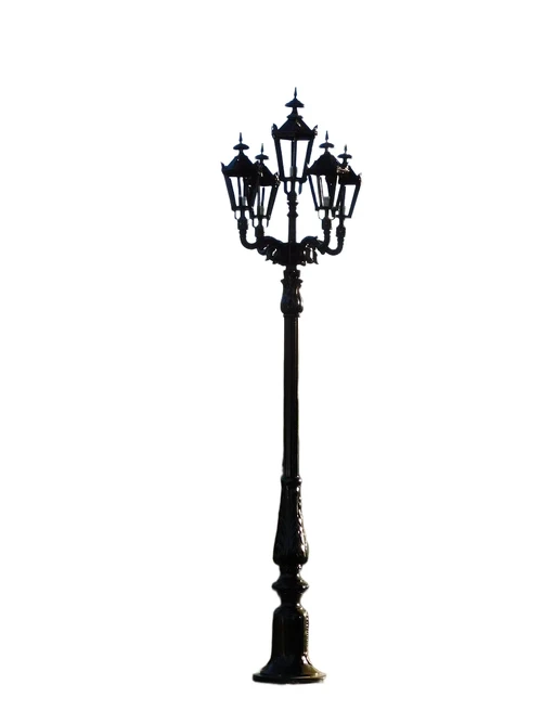 XL lamppost with 5 lamps - Black - 325 cm - Aluminium
